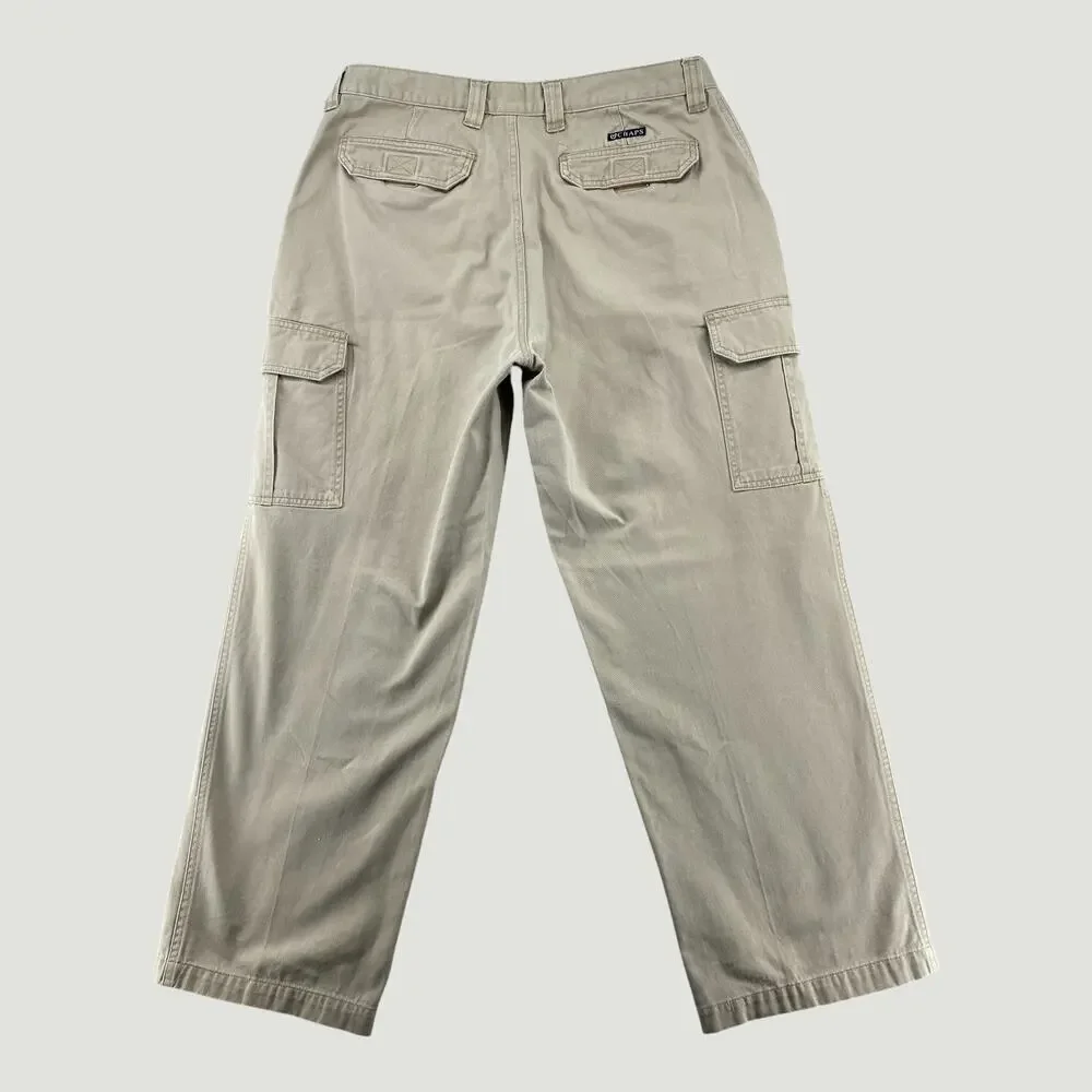 Chaps Ralph Lauren Tan Cargo Pants Men’s 33x30 Cotton Utility Workwear
